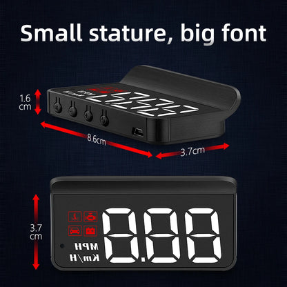 M3 HUD OBD2 Display On-Board Computer Car Head-Up Sisplay Windshield Big Font Projection Speedometer Temp Voltage Alarm Custom