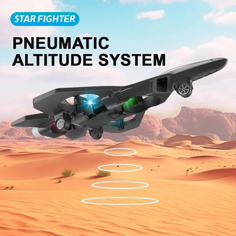 HOMEFISH 2.4G Remote Control Fighter Electric Foam Glider Stunt Tumbling UAV Hovering Helicopter with LED Lights Aircraft Model