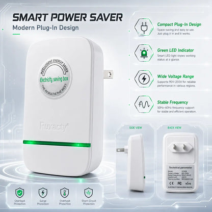 Compact Plug-In Power Box with US Plug, Built-In Indicator Light, Portable Indoor Plug-In Device for Home, Office, Dorm, Bedroom, and Travel Use