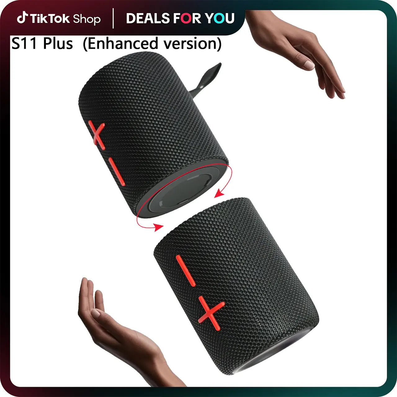 CYBORIS S11 Plus/S11 2 in 1 Bluetooth Speaker 40W/20W High Volume Stereo IPX6 Waterproof 24 Hours Play Time Bluetooth V5.3 Connectable for Smartphones & More Bluetooth Speaker Subwoofers Audio Magnetic Summervibes