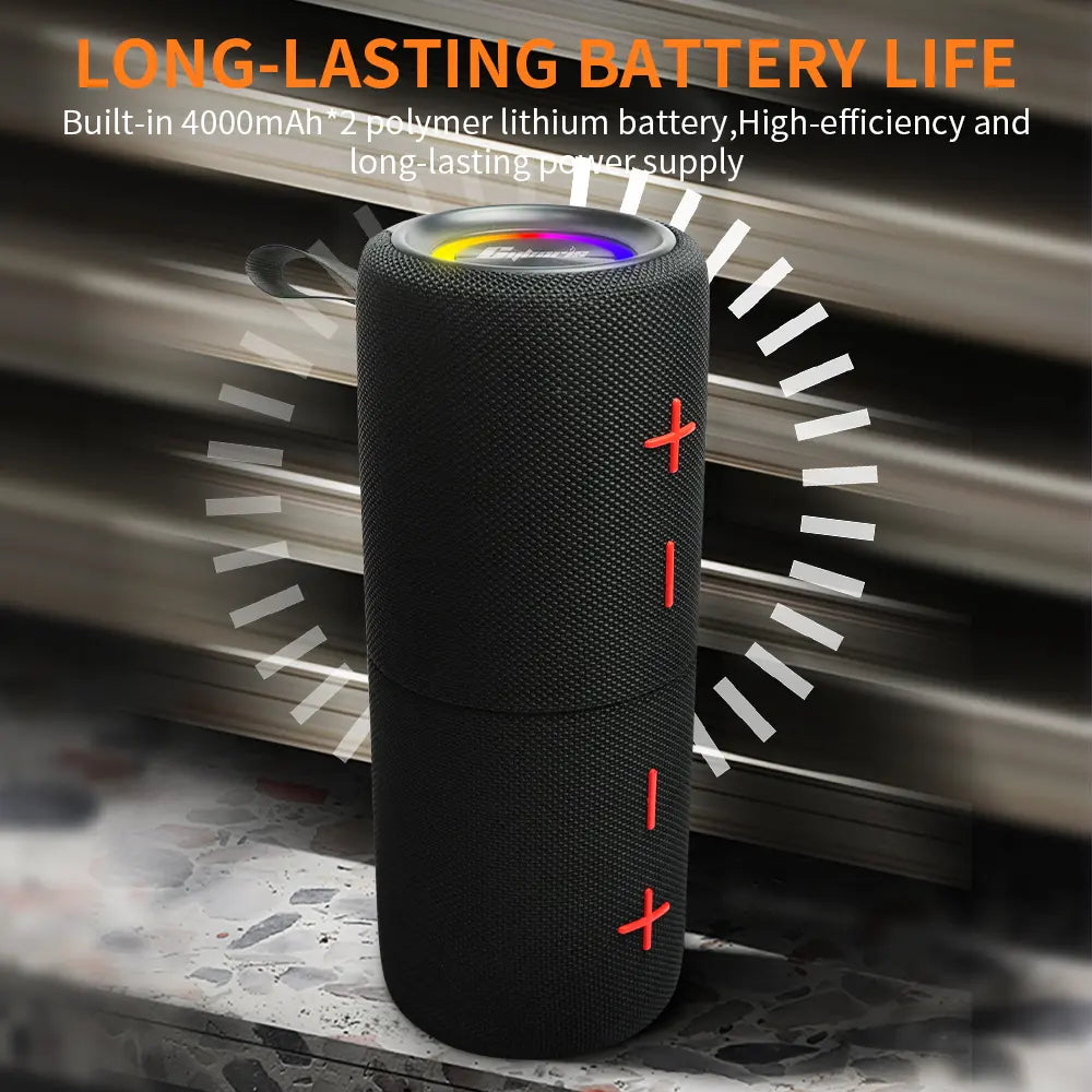 CYBORIS S11 Plus/S11 2 in 1 Bluetooth Speaker 40W/20W High Volume Stereo IPX6 Waterproof 24 Hours Play Time Bluetooth V5.3 Connectable for Smartphones & More Bluetooth Speaker Subwoofers Audio Magnetic Summervibes