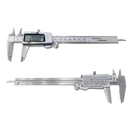 6 Inch 150Mm Digital Vernier Caliper Stainless Steel Micrometer Measuring Tool Depth Ruler Messschieber Paquimetro
