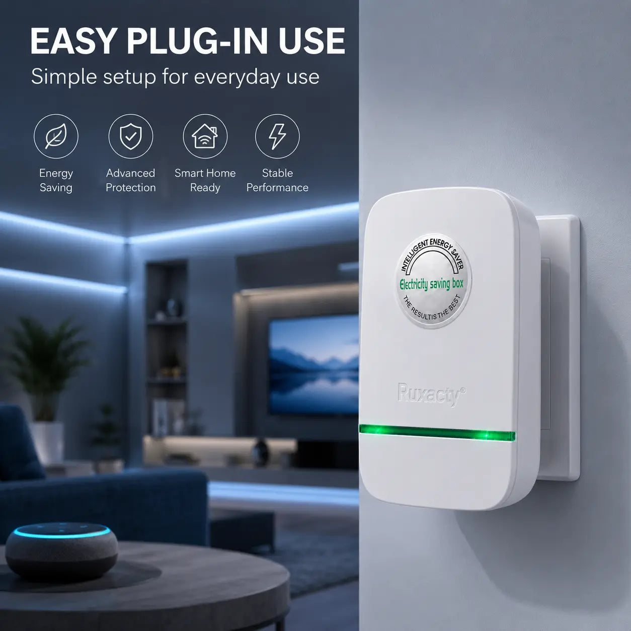 Compact Plug-In Power Box with US Plug, Built-In Indicator Light, Portable Indoor Plug-In Device for Home, Office, Dorm, Bedroom, and Travel Use