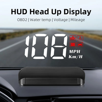 M3 HUD OBD2 Display On-Board Computer Car Head-Up Sisplay Windshield Big Font Projection Speedometer Temp Voltage Alarm Custom